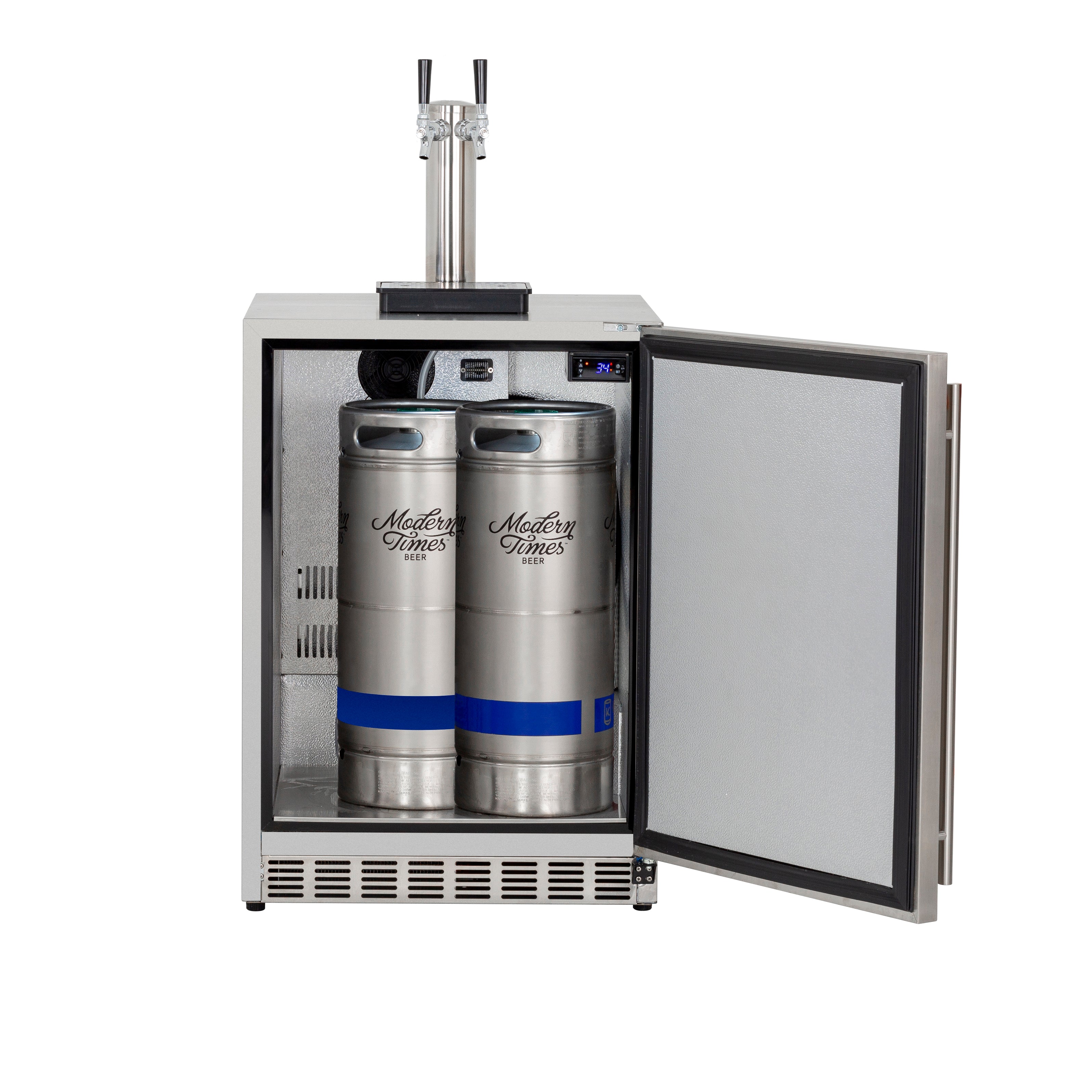 24″ 6.6 Cu. Deluxe Outdoor Rated Kegerator – No Tap