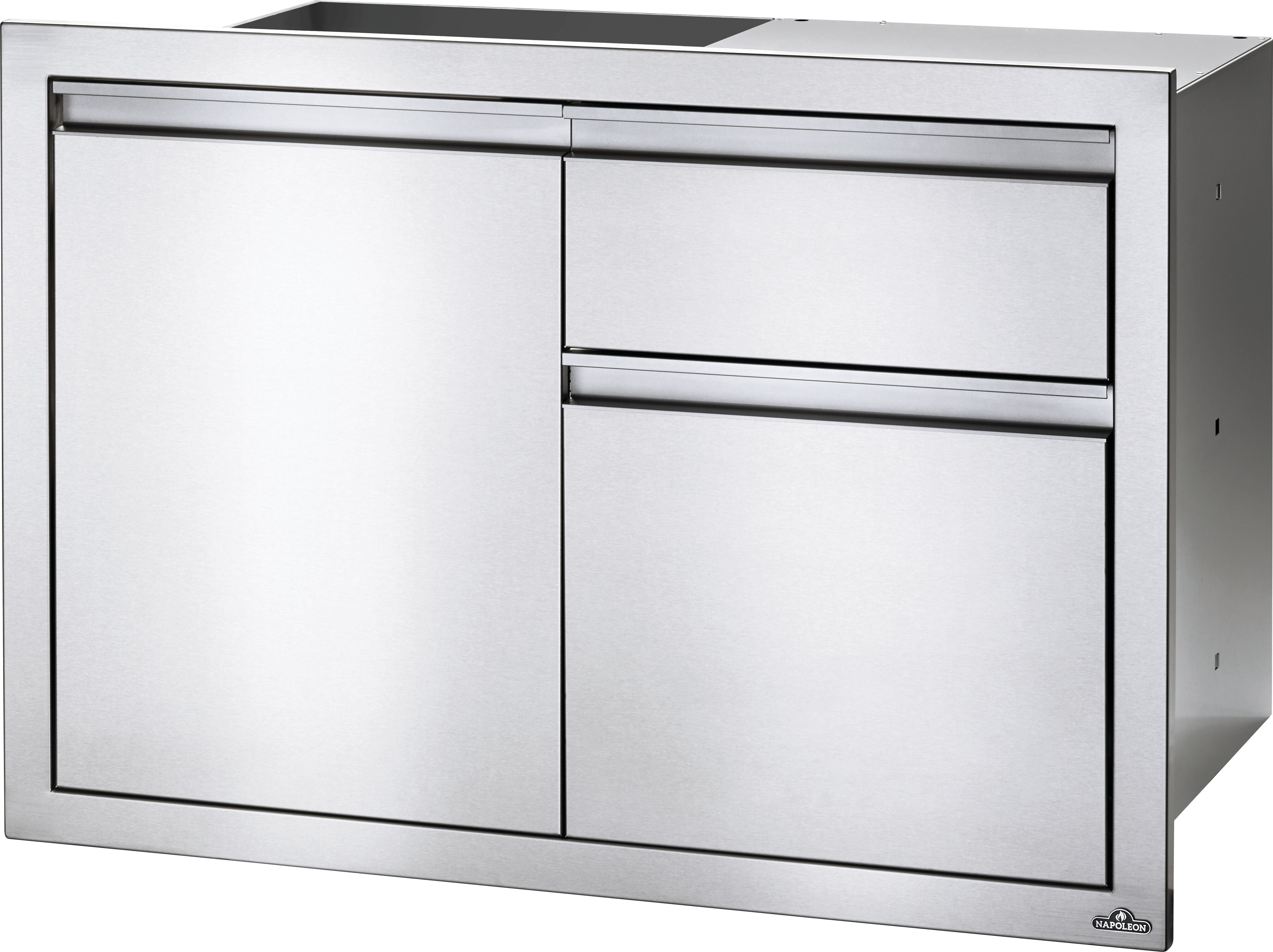 Napoleon 36-Inch Built-In Single Door and Waste Bin Drawer Cabinet