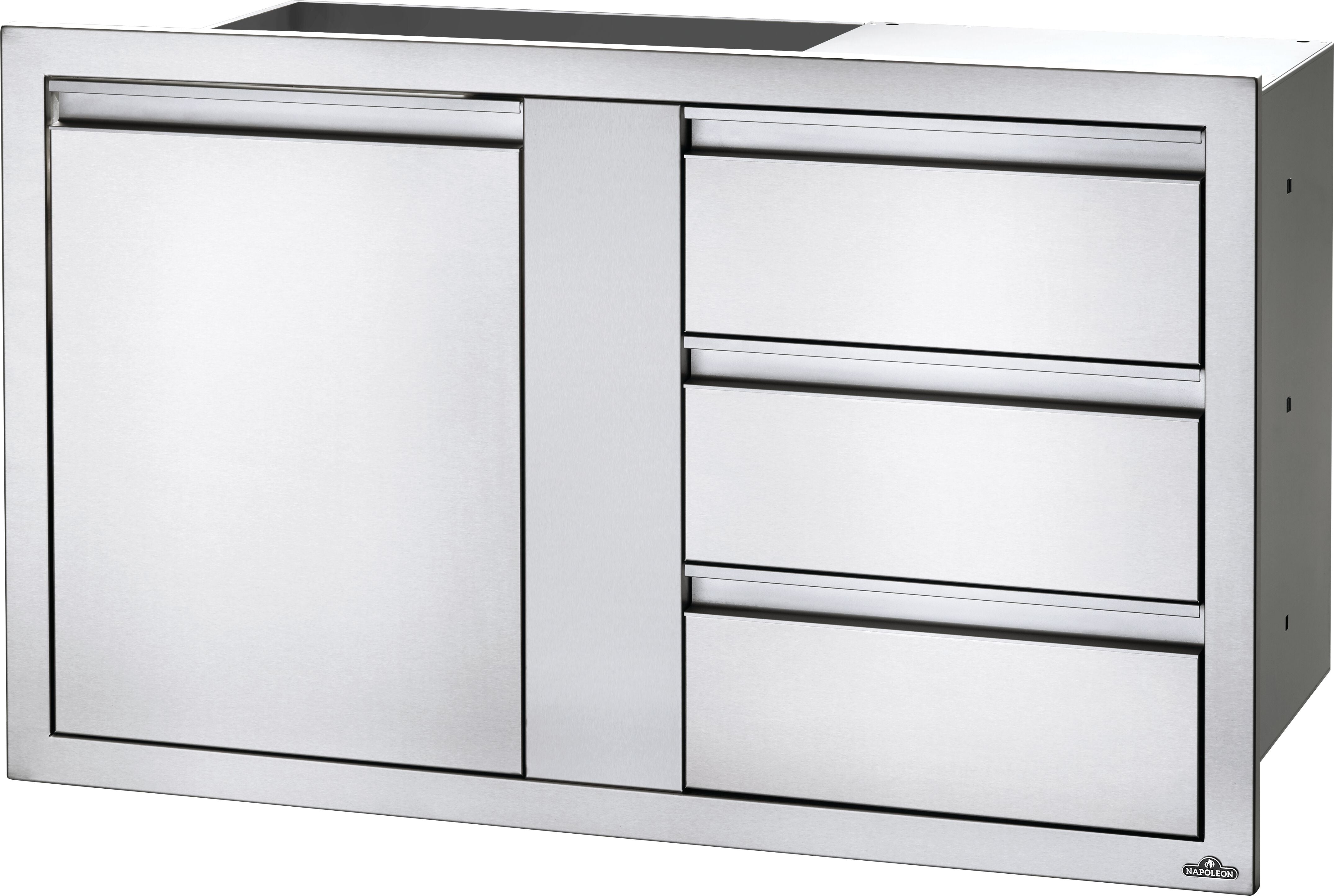 Napoleon 42-Inch Built-In Single Door and Triple Drawer Storage Cabinet