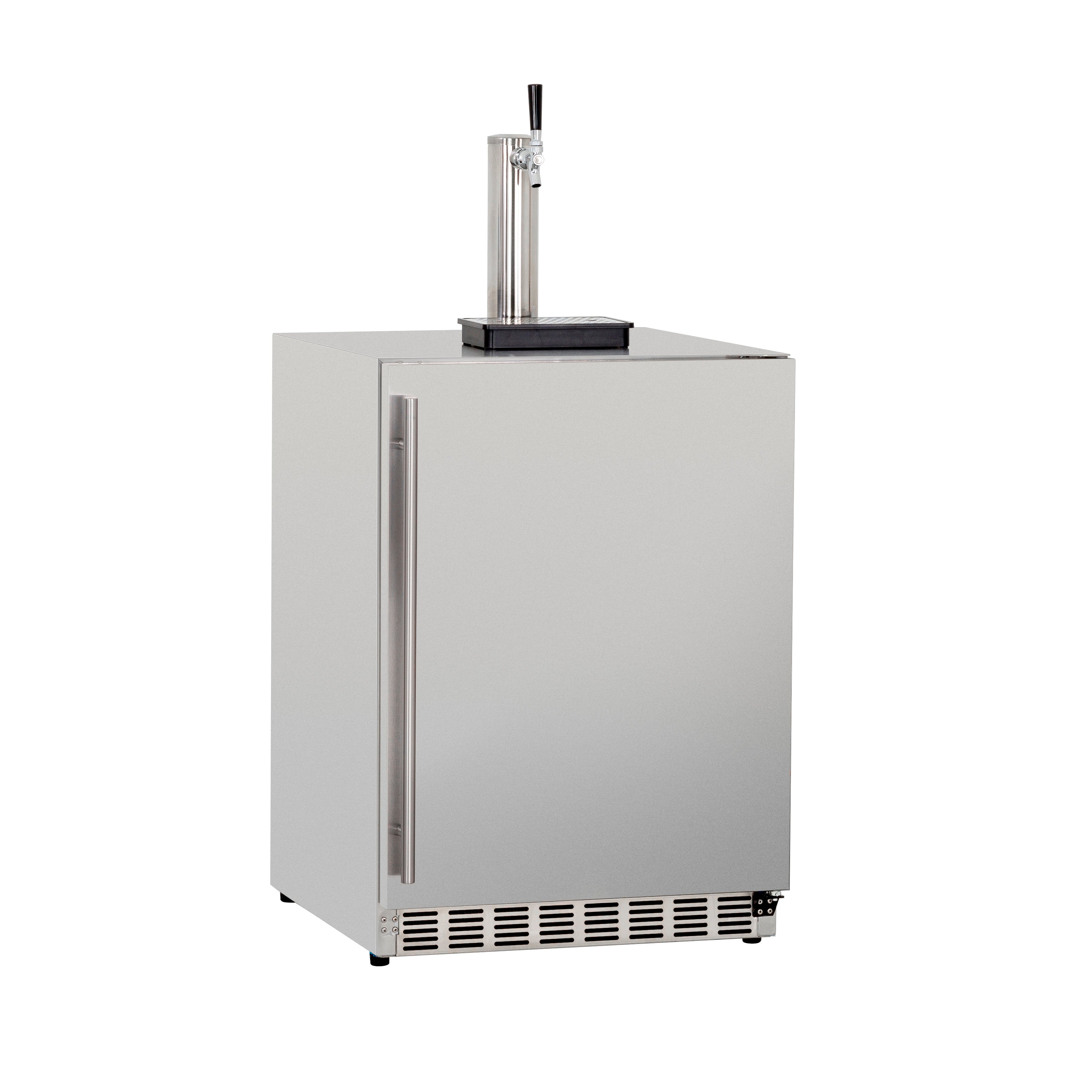 24″ 6.6 Cu. Deluxe Outdoor Rated Kegerator – No Tap