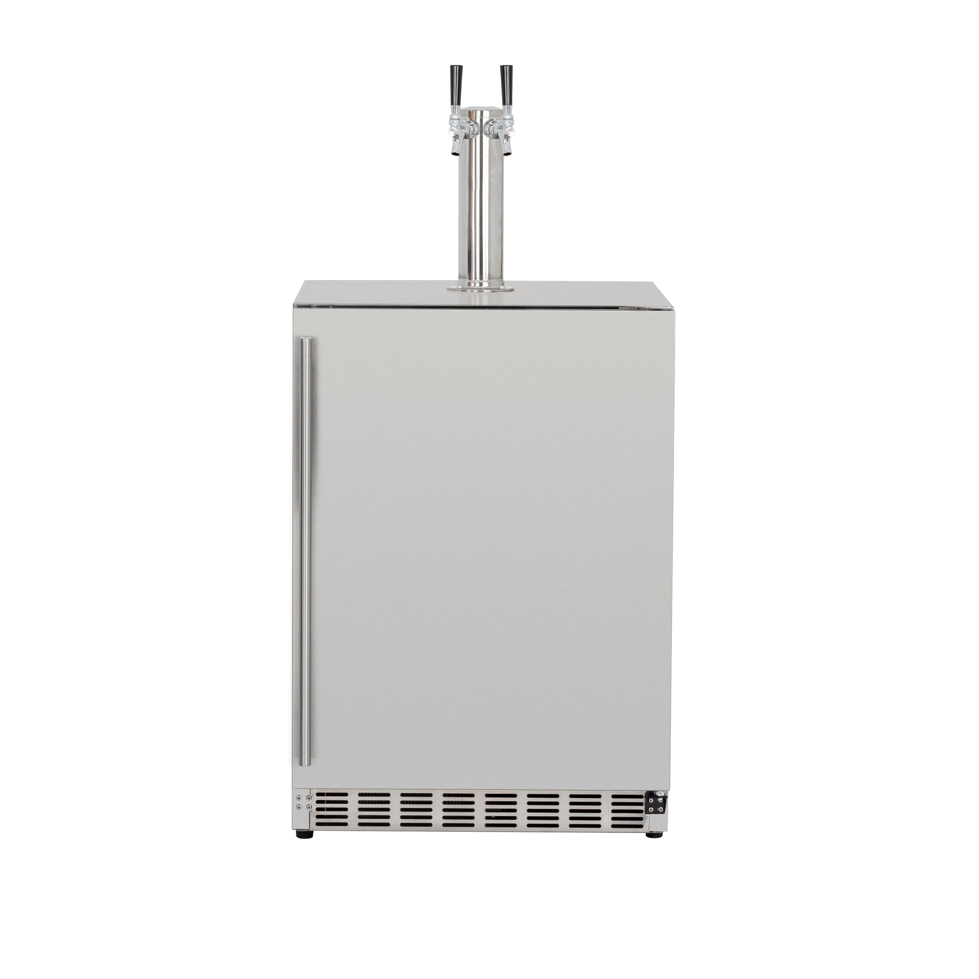 24″ 6.6 Cu. Deluxe Outdoor Rated Kegerator – No Tap