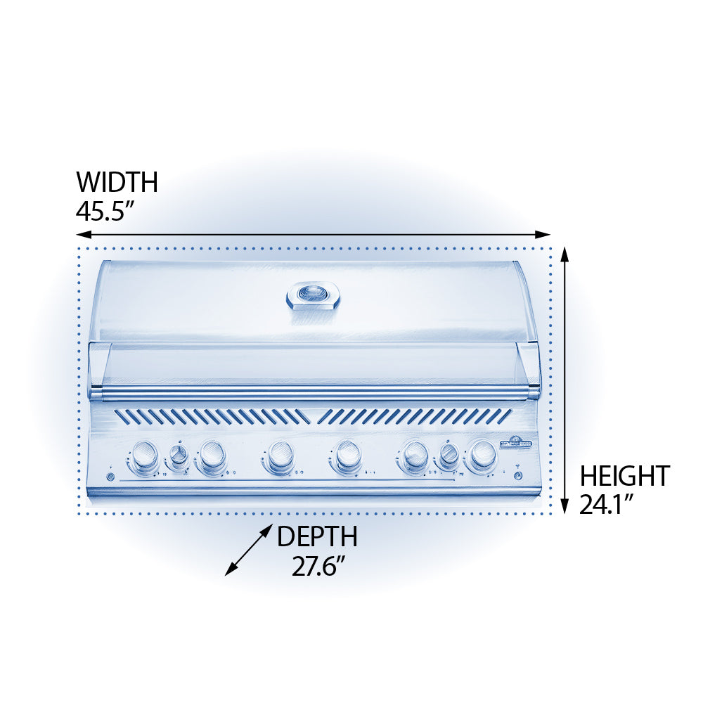 Napoleon Built-In 700 Series 44-Inch Gas Grill with Dual Infrared Rear Burners