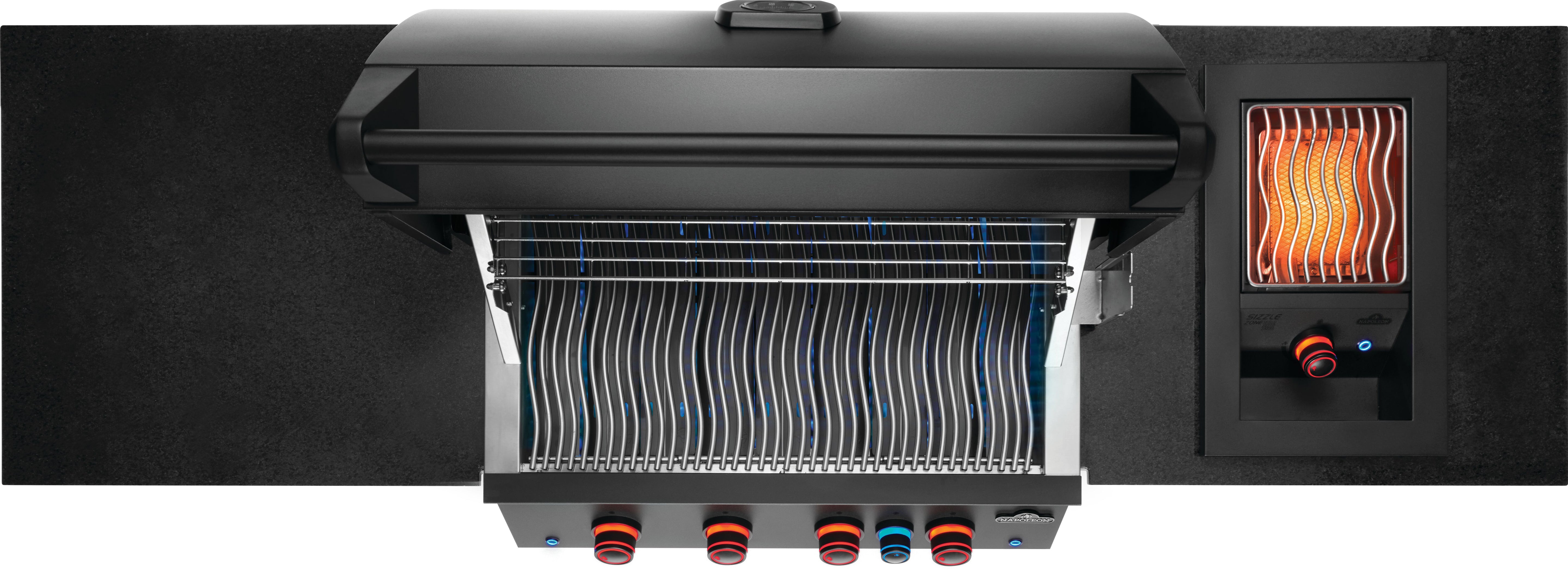 Napoleon OASIS 300 Outdoor Kitchen with Built-In 700 Series 32 Grill, Matte Black