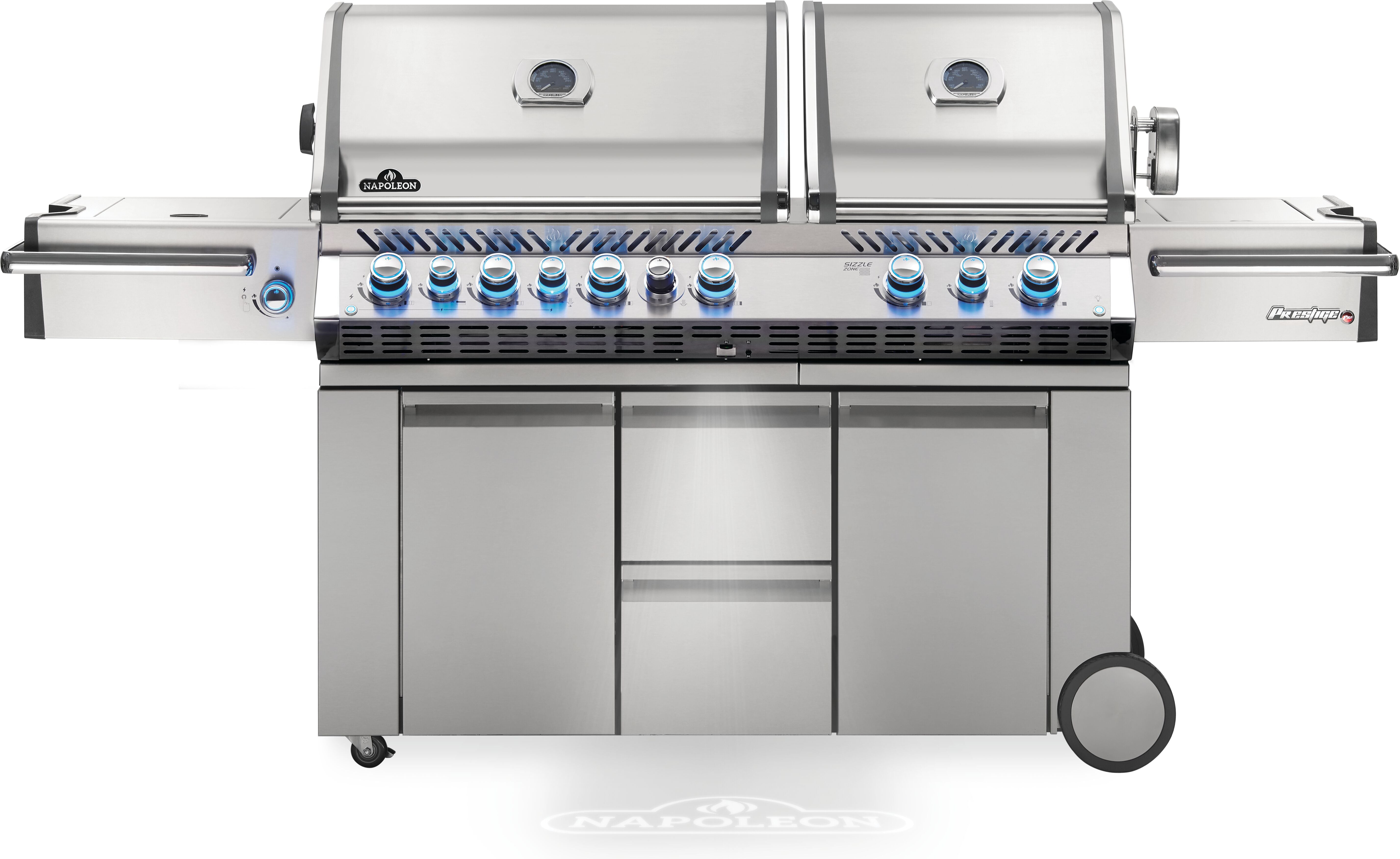 Napoleon Prestige PRO 825 Freestanding Gas Grill with Power Side Burner and Dual Infrared Burners, Propane